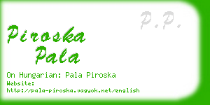 piroska pala business card